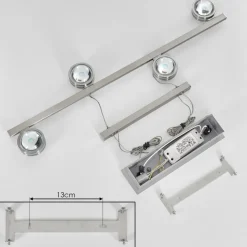 Suspensionfernandaires Led Nickel Mat, 8 Lumieres