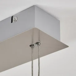 Suspensionfernandaires Led Nickel Mat, 8 Lumieres