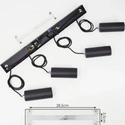 Suspensionjavel Noir, 4 Lumieres