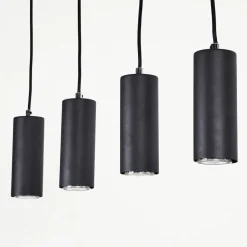 Suspensionjavel Noir, 4 Lumieres