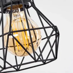 Suspensionmechaico Ecru, Noir, 4 Lumieres