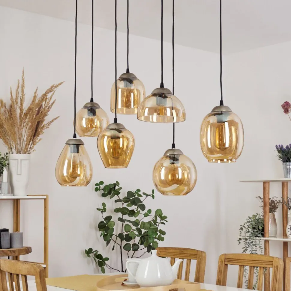 Suspensionnanami Argent Oxyde, Or, 7 Lumieres