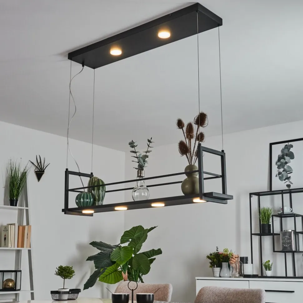 Suspensionquirihue Led Noir, Blanc, 6 Lumieres