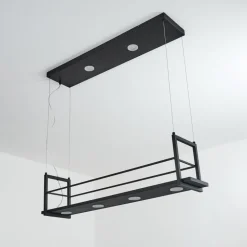Suspensionquirihue Led Noir, Blanc, 6 Lumieres