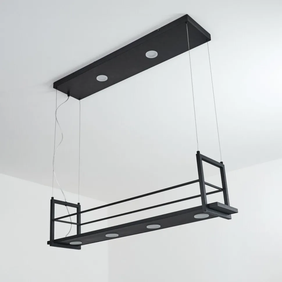 Suspensionquirihue Led Noir, Blanc, 6 Lumieres