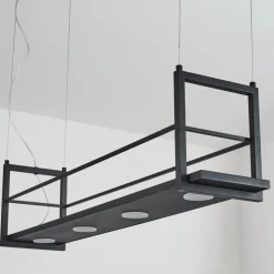 Suspensionquirihue Led Noir, Blanc, 6 Lumieres