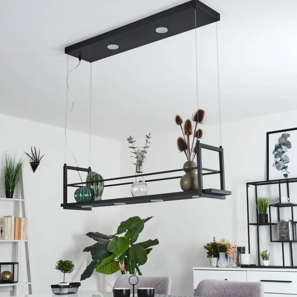 Suspensionquirihue Led Noir, Blanc, 6 Lumieres