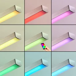Suspensiontamizat Led Nickel Mat, 2 Lumieres, Changeur De Couleurs