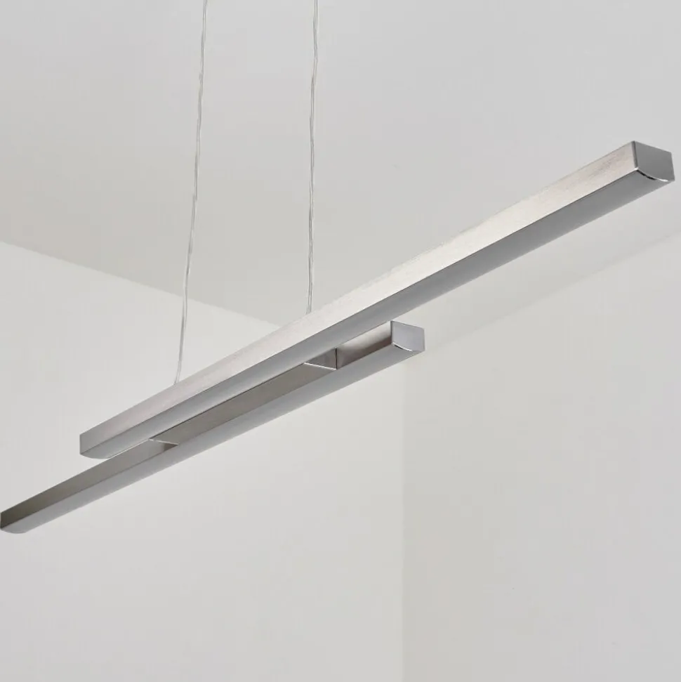 Suspensiontamizat Led Nickel Mat, 2 Lumieres, Changeur De Couleurs