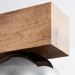 Suspensionvouhet Brun, Couleur Bois, Noir, 5 Lumieres