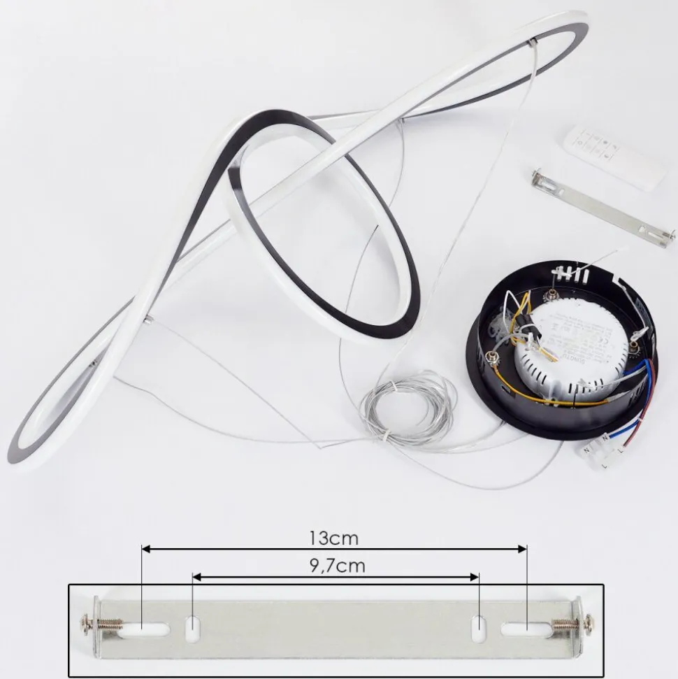 Suspensionzibreira Led Noir, 1 Lumiere, Telecommandes